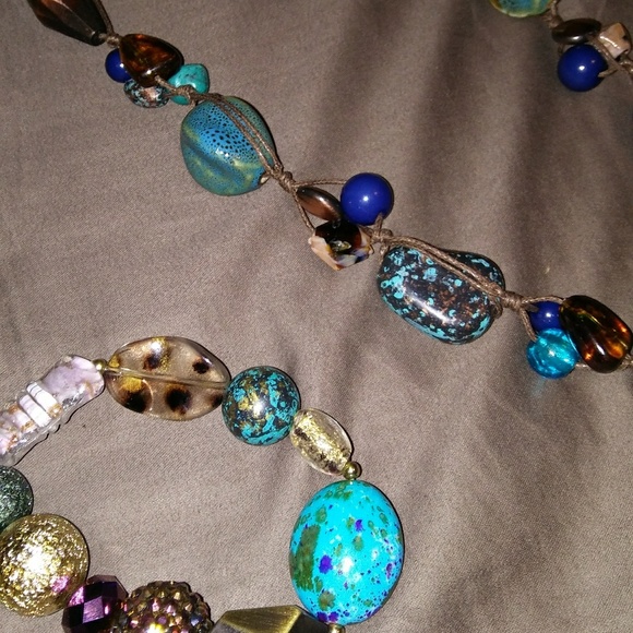 Chunky Boho Necklace and Bracelet Set - Picture 2 of 4